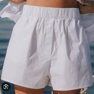 Daily Drills white poplin shorts